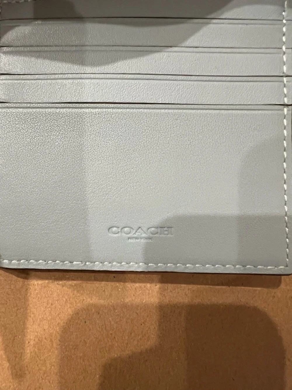 Coach Double Billfold Wallet With Trompe L'oeil Lime Belt Design C9023 NWOT